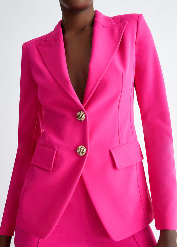 Liu Jo Blazer Jersey 2 Bottoni Rosa Donna - 1