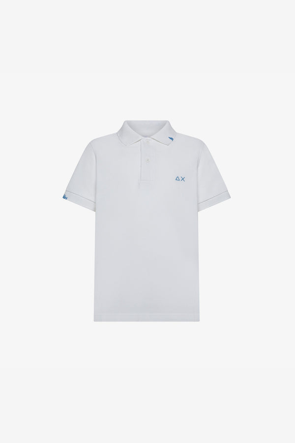 Sun 68 Polo Solid Vintage Bianco Bambino - 1