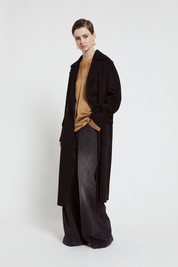 Ottod'ame Cappotto Lungo Double Nero Donna - 1