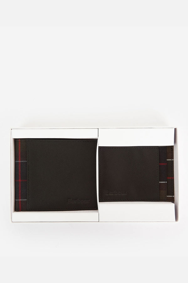 Barbour Wallet $ Card Holder Set Nero Uomo - 1
