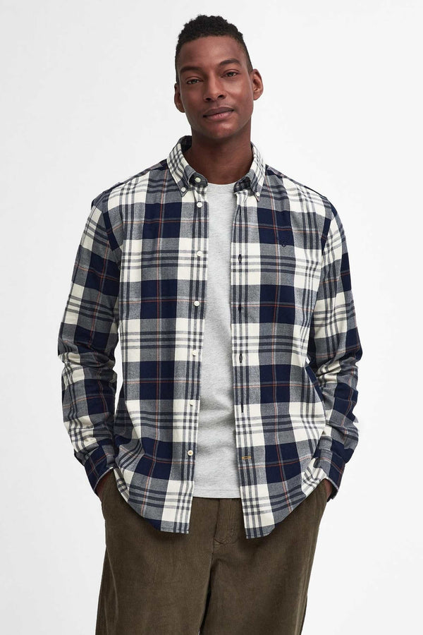 Barbour Edgar Tailored Shirt Blu Uomo - 1