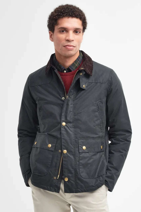 Barbour Reelin Wax Verde Uomo - 1