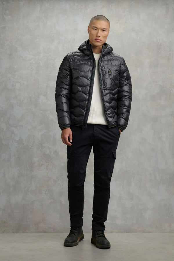 Blauer Piumino Cappuccio Ondina Grigio Uomo - 1