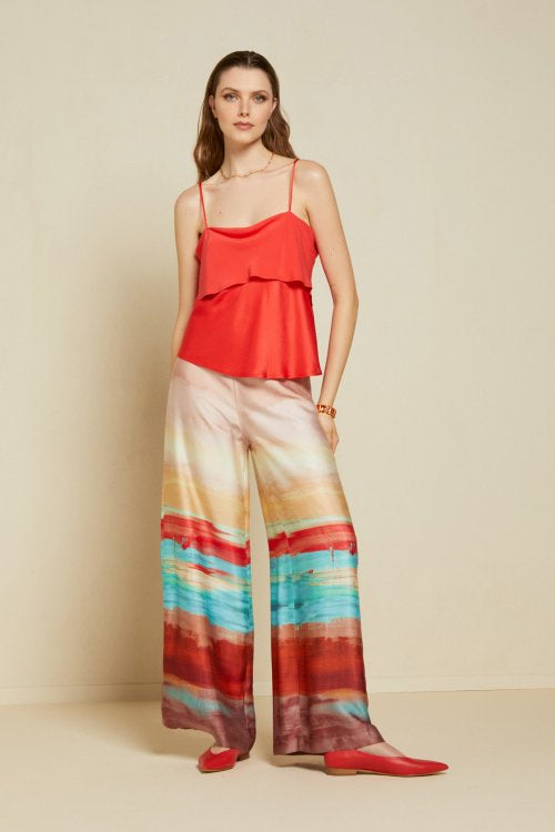 Ottod'ame Top Con Spallini Rosso Donna - 1