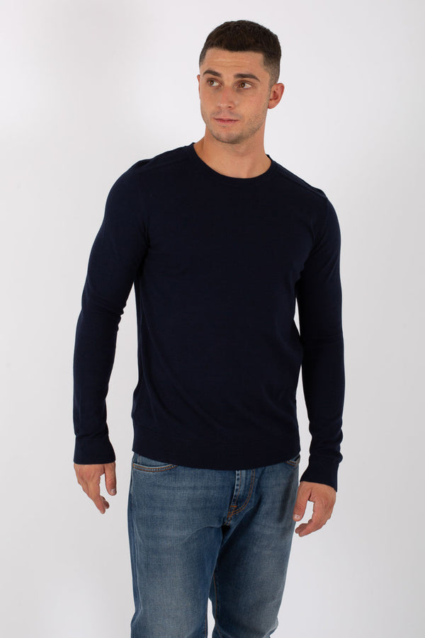 Selected Pull Cotone Girocollo Noos Blu Uomo - 1