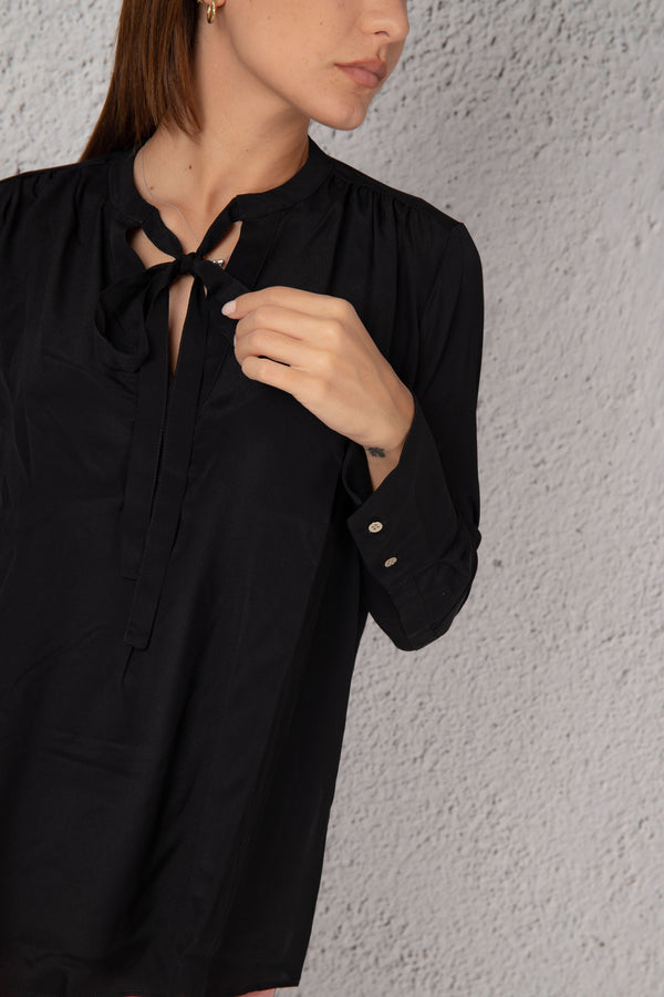 Mason's Women's Black Bow Shirt - 1