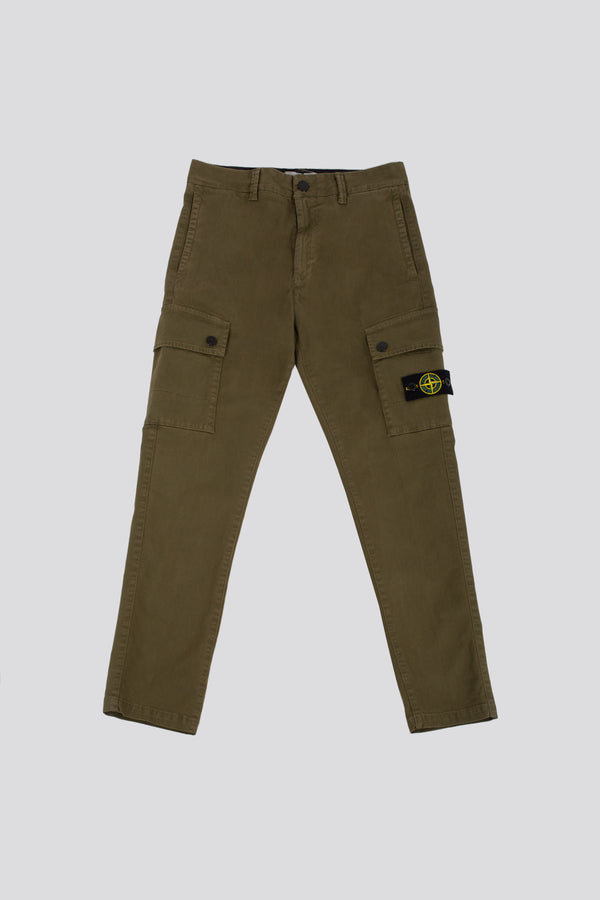 Stone Island Cargo Cotone Stone Stretch Verde Bambino - 1