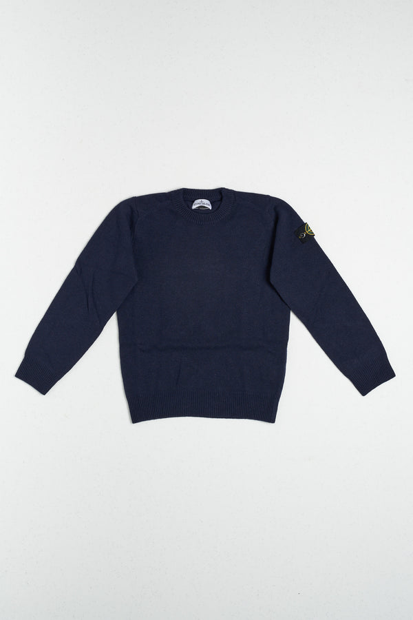 Stone Island Crewneck Knit Blu Bambino - 1