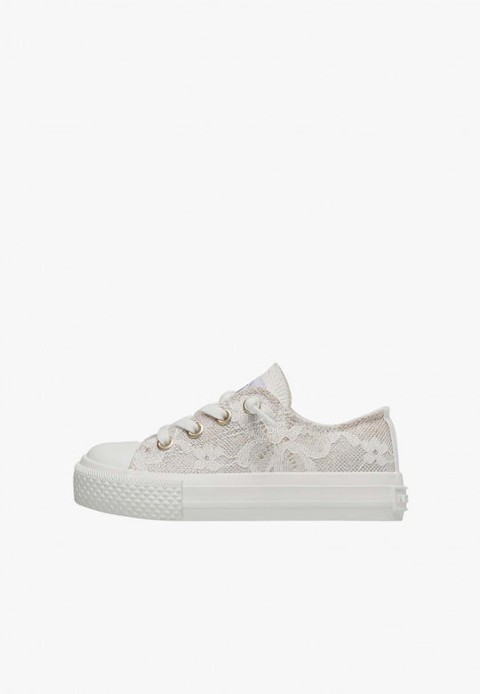 Naturino Sneakers Ayasy Embroidered Bianco Bambina