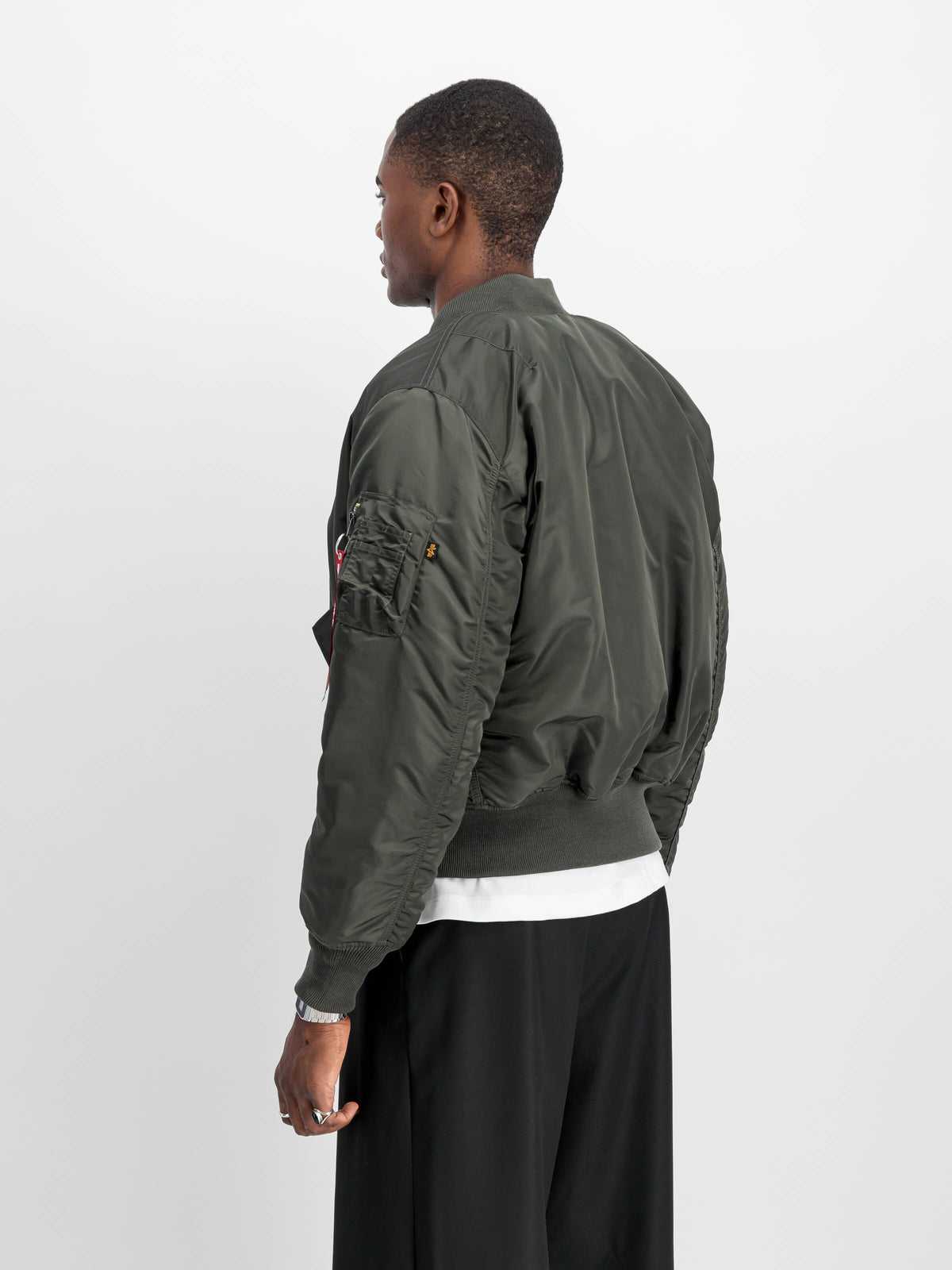 Alpha Industries Bomber Over Nylon Reversibile Grigio Uomo - 2