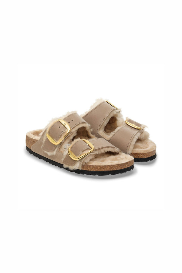 Birkenstock Arizona Big Buckle Shearling Marrone Donna - 3