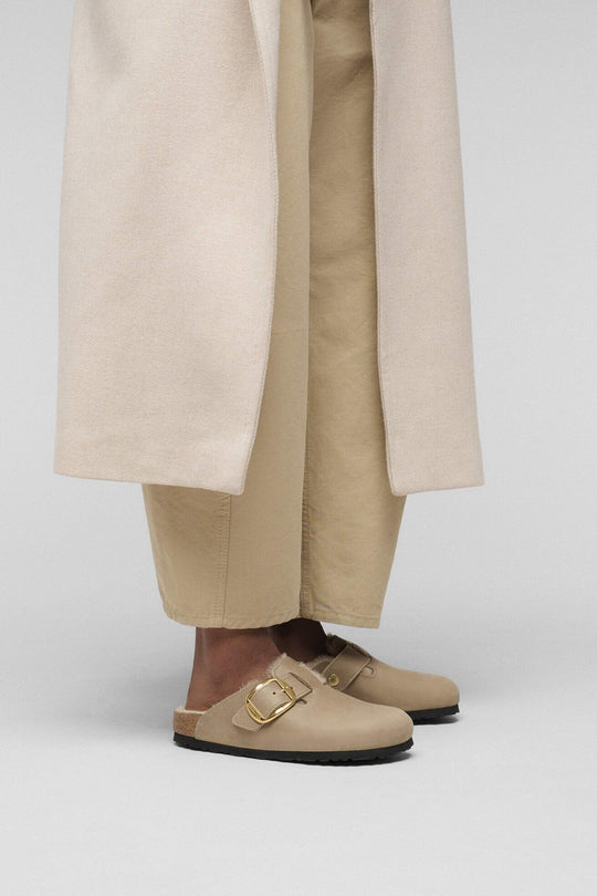 Birkenstock Boston Big Buckle Shearl Marrone Donna