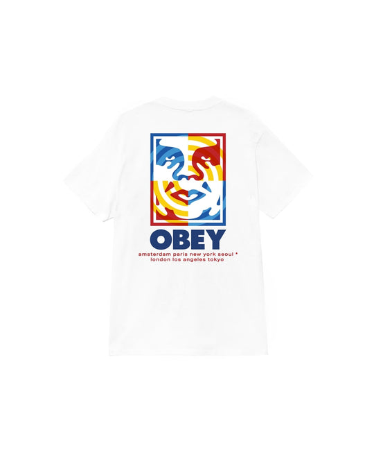 Obey Target Icon Tee Bianco Uomo