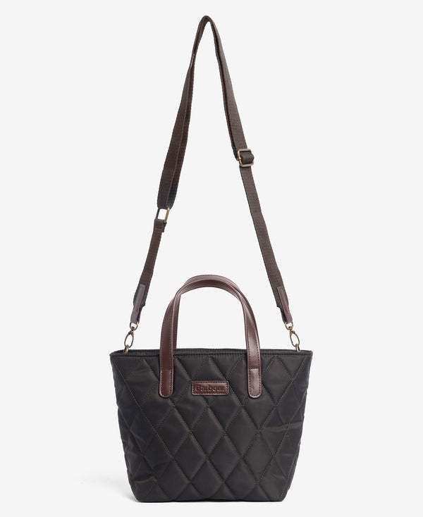 Barbour Mini Quilted Tote Bag Verde Donna - 2