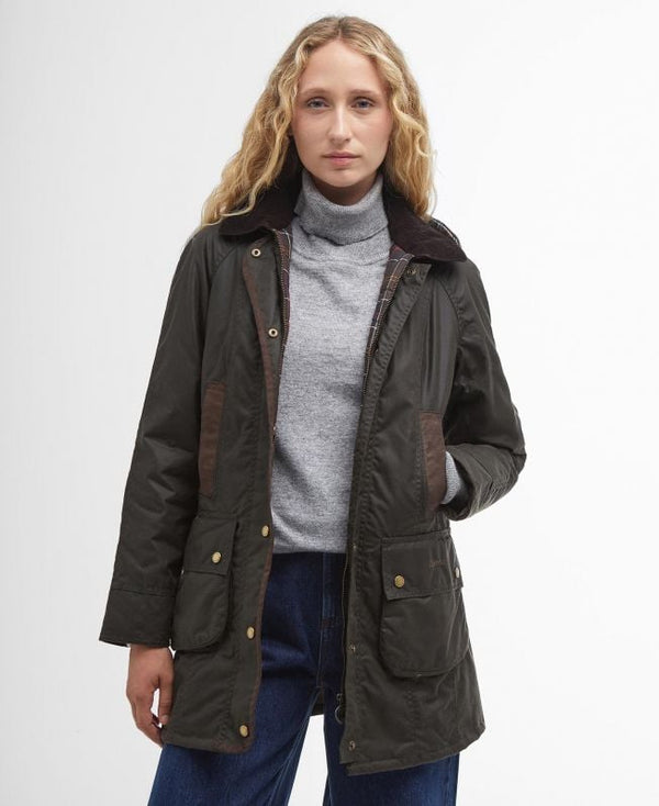 Barbour Bower Wax Jk Imbottito Parka Donna - 3