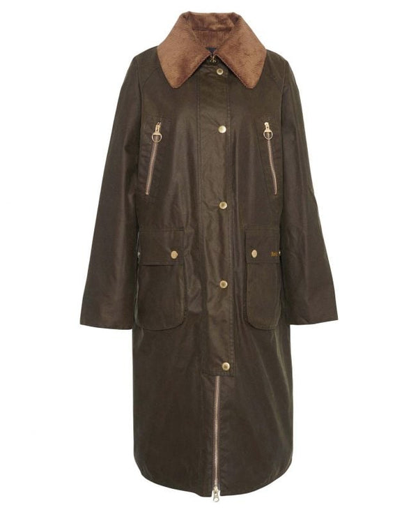 Barbour Ebberston Wax Capo Lungo Donna - 4