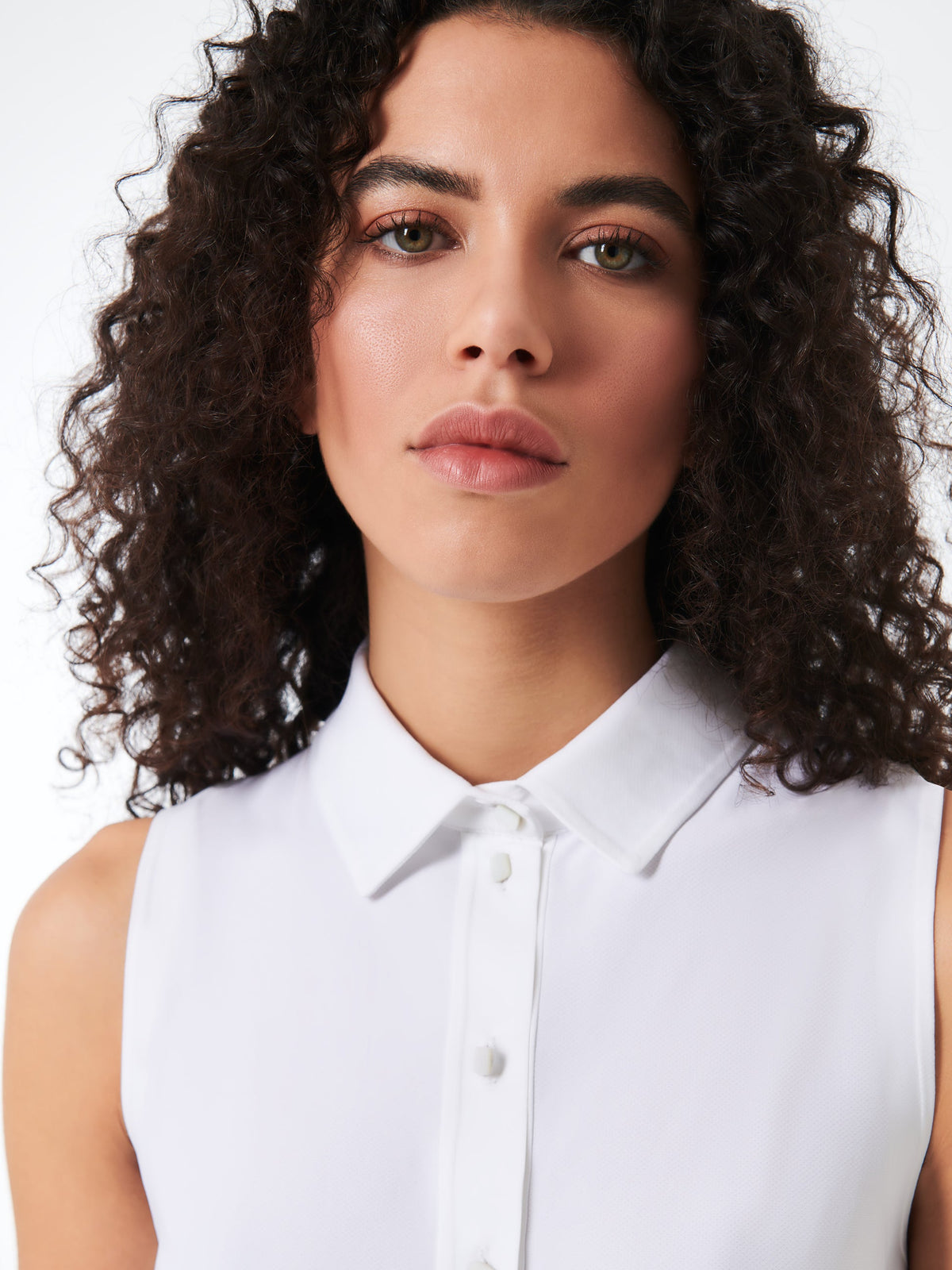 Rrd Oxford Sleeveless Polo Bianco Donna - 3