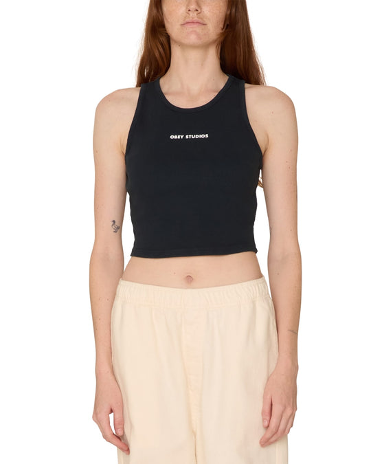 Obey Studios Mini Bold Tank Nero Donna