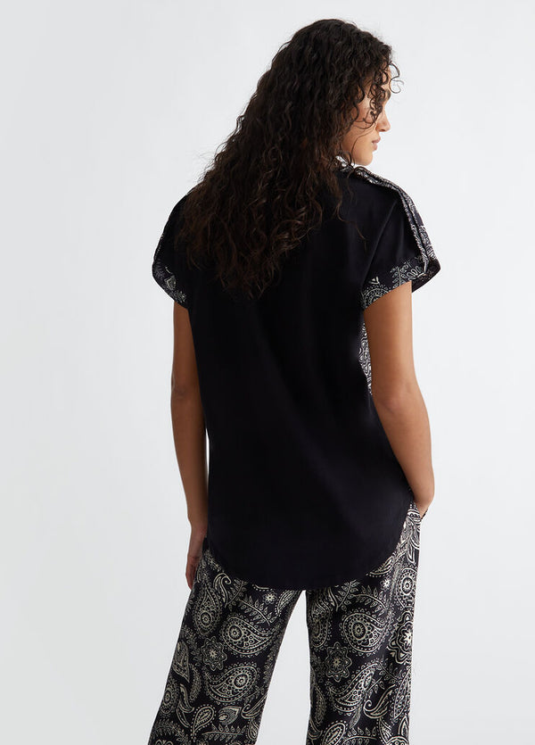 Liu Jo T-shirt Bitex St. Bandana Nero Donna - 4