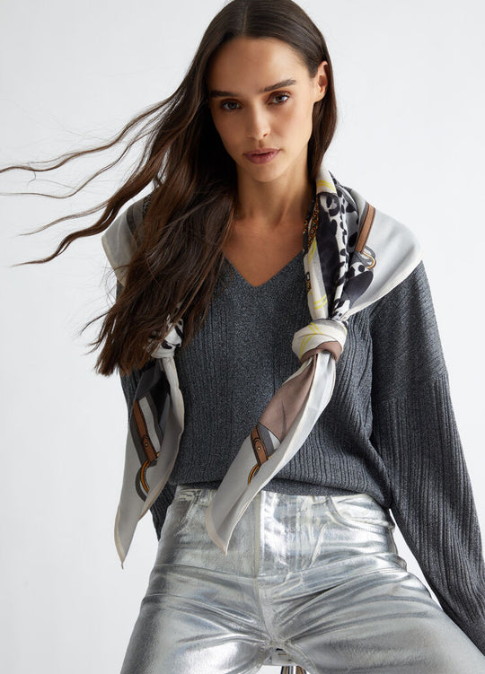 Liu Jo Foulard Mix 120x120 Grigio Donna