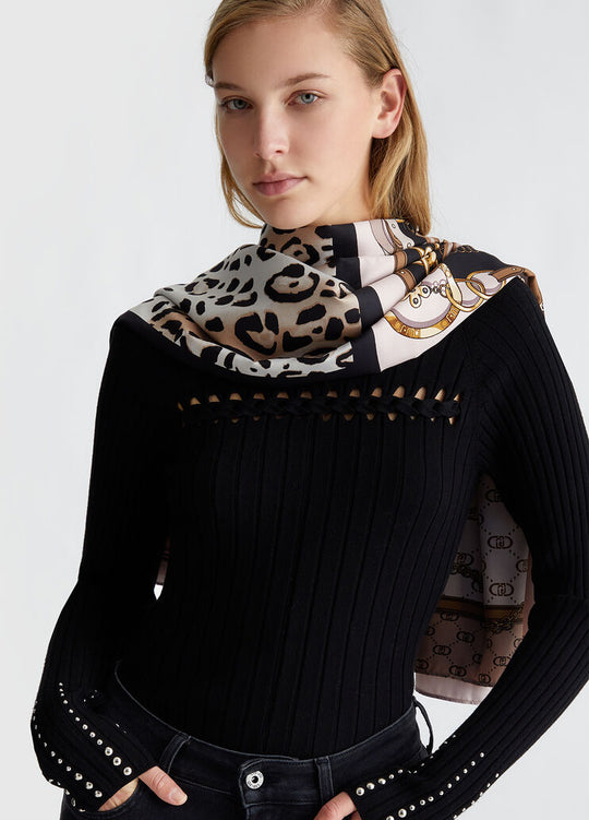 Liu Jo Foulard 4 Square 120x120 Naturale Donna