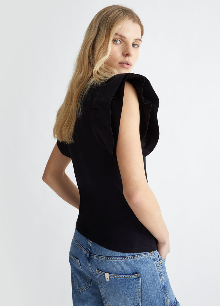 Liu Jo T-shirt Aletta In Popeline Nero Donna - 4