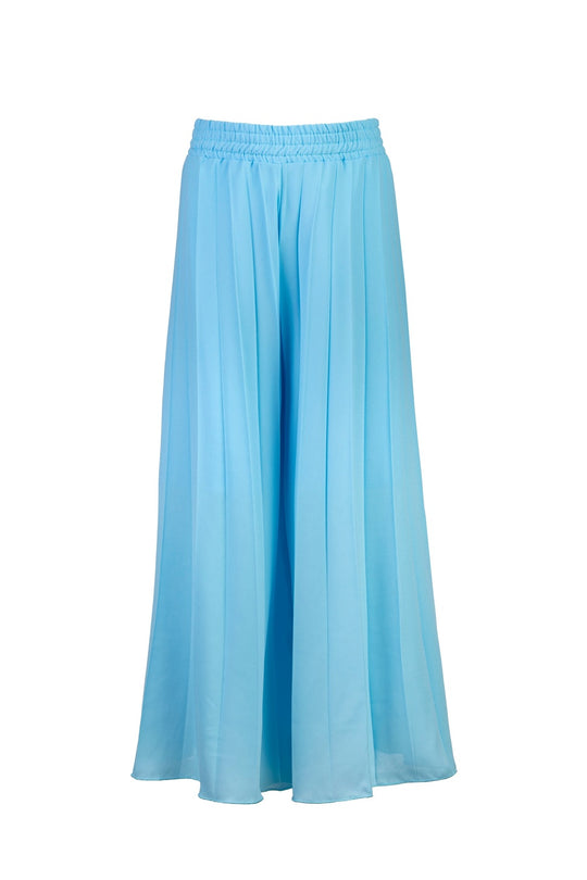 Elsy Pantalone Plissettato Lungo Azzurro Bambina