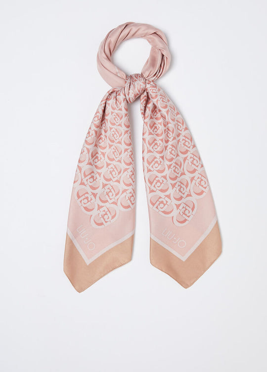 Liu Jo Mesh Logo Scarf 90x90 Natural Woman