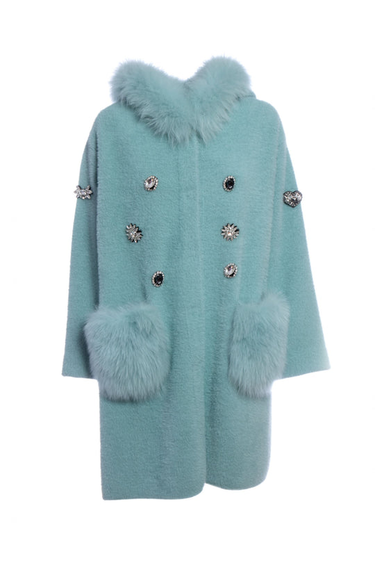 Regina Giacca Inserti Pelliccia Donna