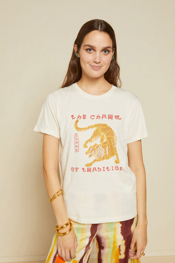 Ottod'ame T-shirt Stampa Tigre Naturale Donna - 3