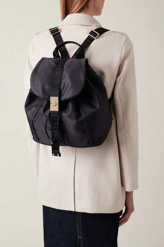 Borbonese Zaino Medio Nero Donna