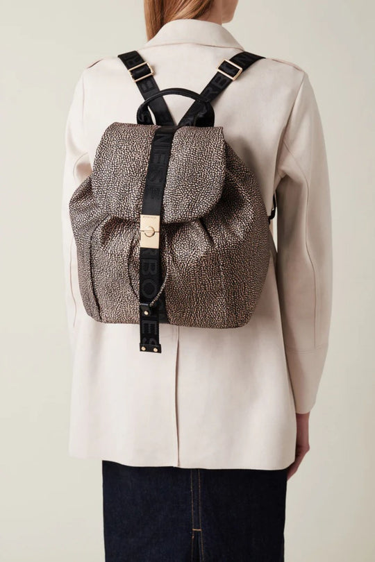 Borbonese Zaino Medio Naturale Donna