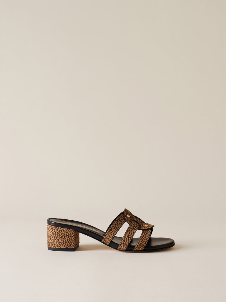 Borbonese Ciabatta Fascia In Pelle Nero Donna - 1