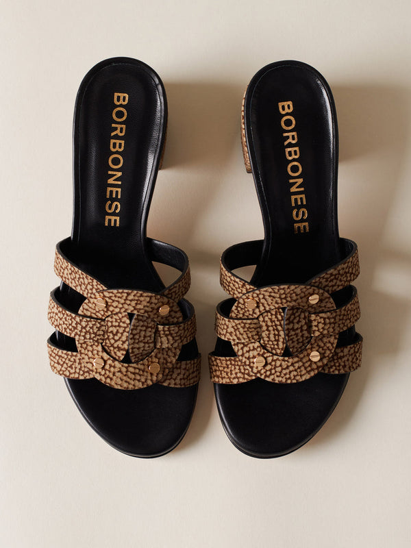Borbonese Ciabatta Fascia In Pelle Nero Donna - 3