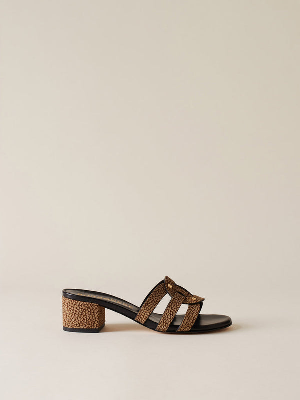 Borbonese Ciabatta Fascia In Pelle Nero Donna - 1