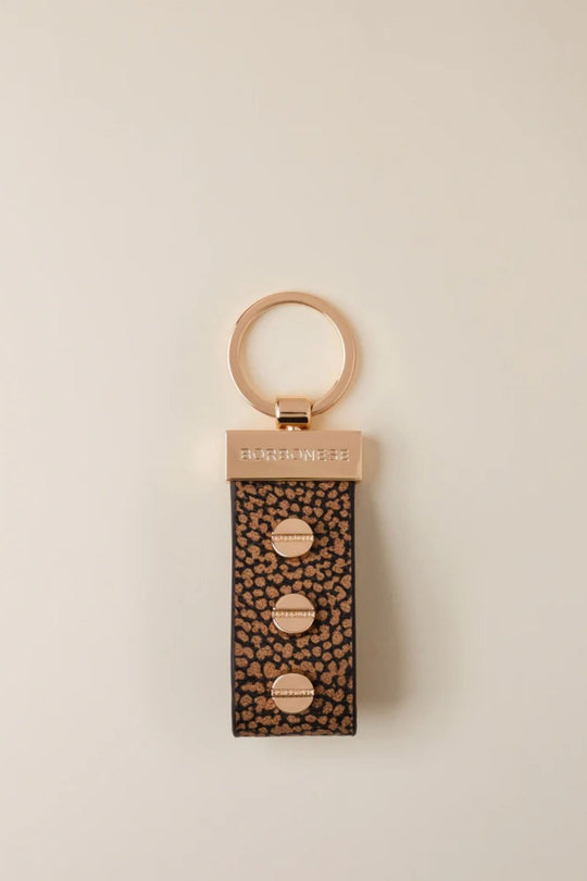 Borbonese Portachiavi Con Rivetti Naturale Donna