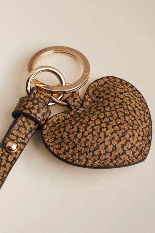 Borbonese Portachiavi Cuore Naturale Donna