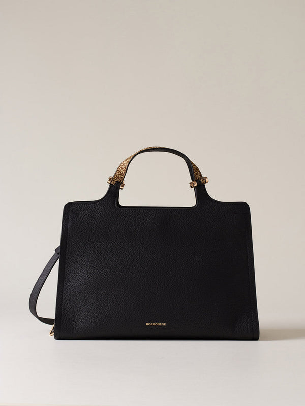 Borbonese Borsa Bauletto Nero Donna - 1