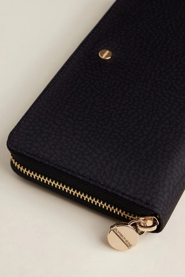 Borbonese Portafoglio Large Zip Nero Donna - 4