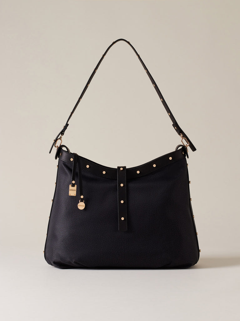 Borbonese Borsa Hobo Nero Donna - 1