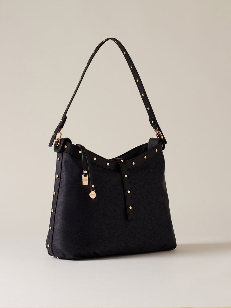 Borbonese Borsa Hobo Nero Donna - 2