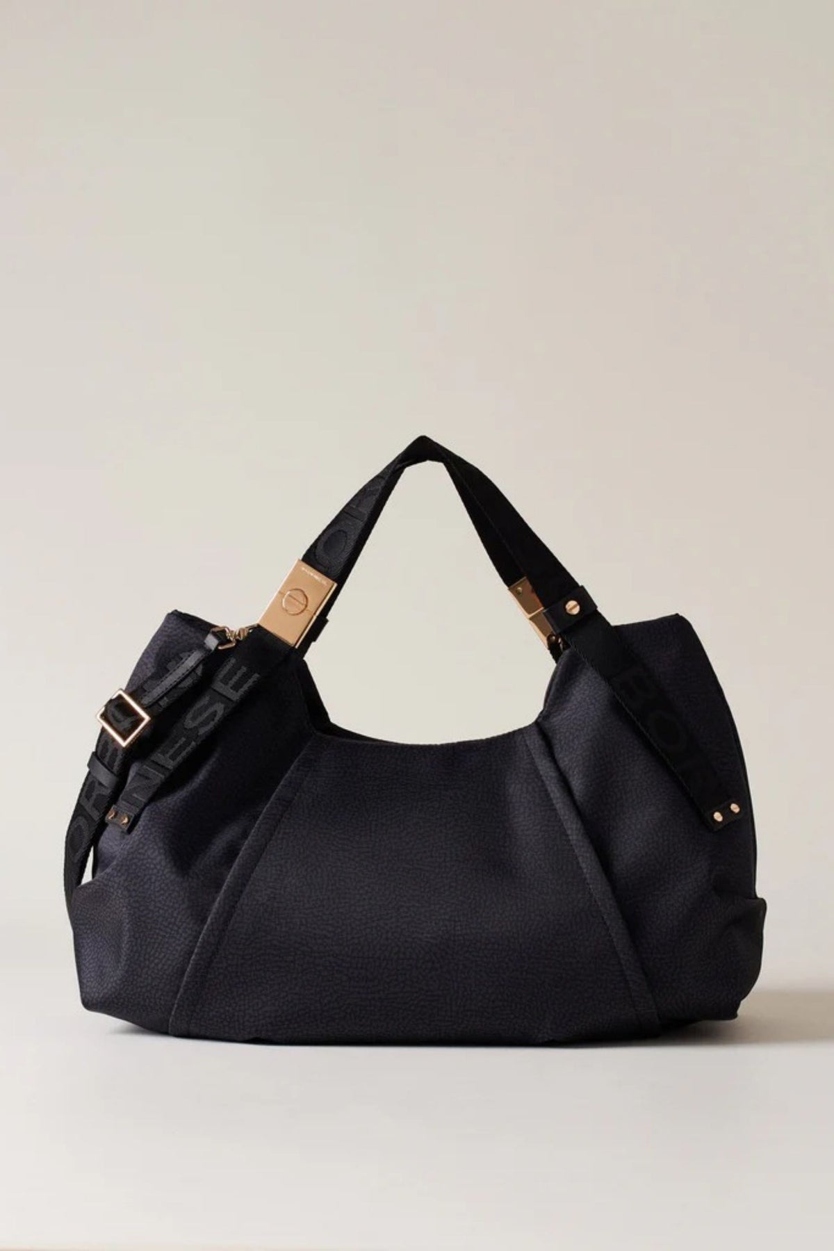 Borbonese Borsa Bauletto Medio Nero Donna - 2