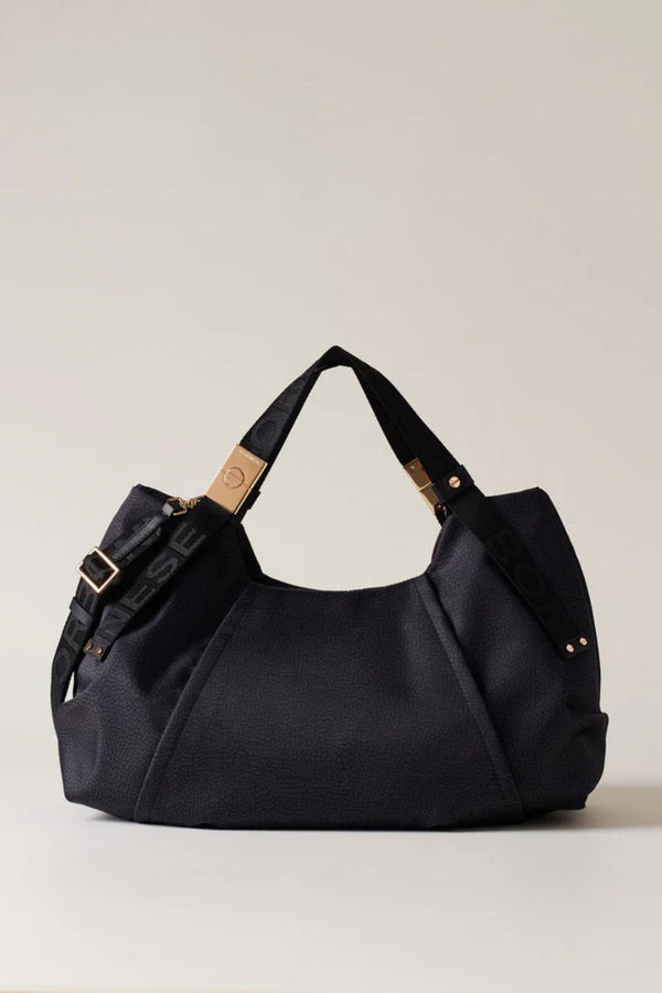 Borbonese Borsa Bauletto Medio Nero Donna - 2