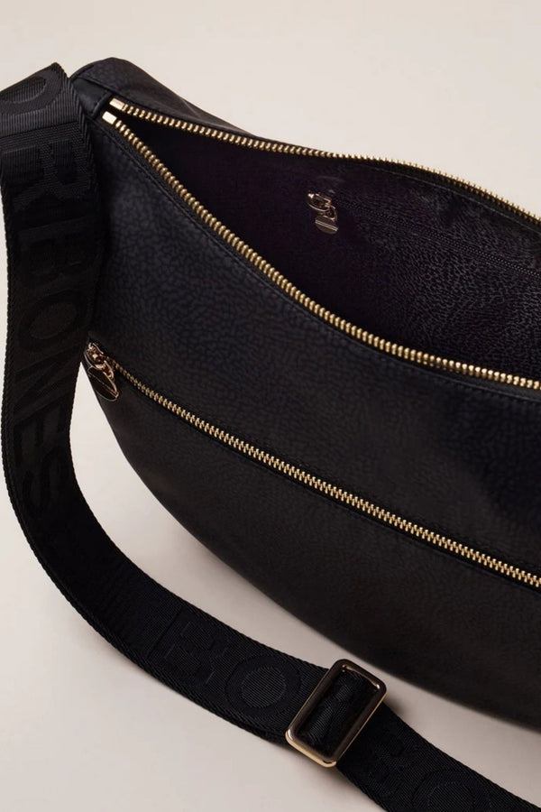 Borbonese Luna Bag Middle Nero Donna - 4