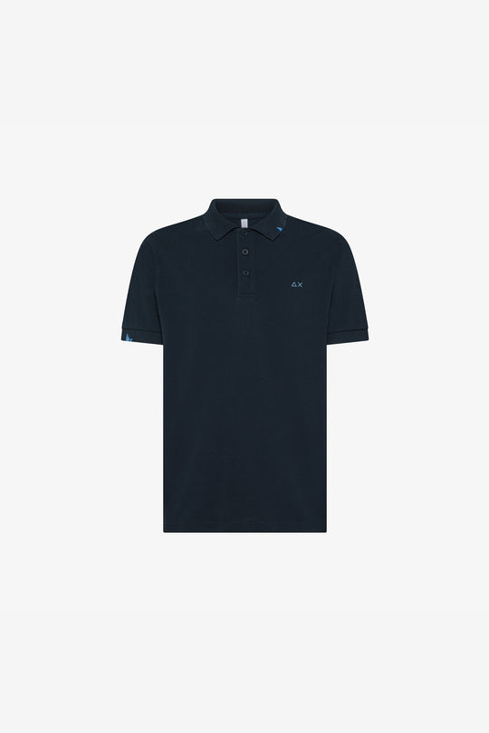 Sun 68 Polo Vintage Blu Uomo