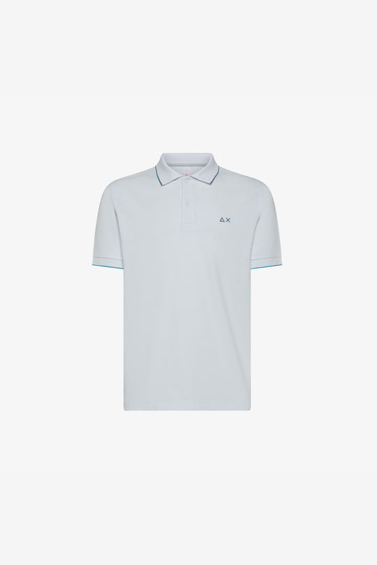 Sun 68 Polo Small Stripes Bianco Uomo