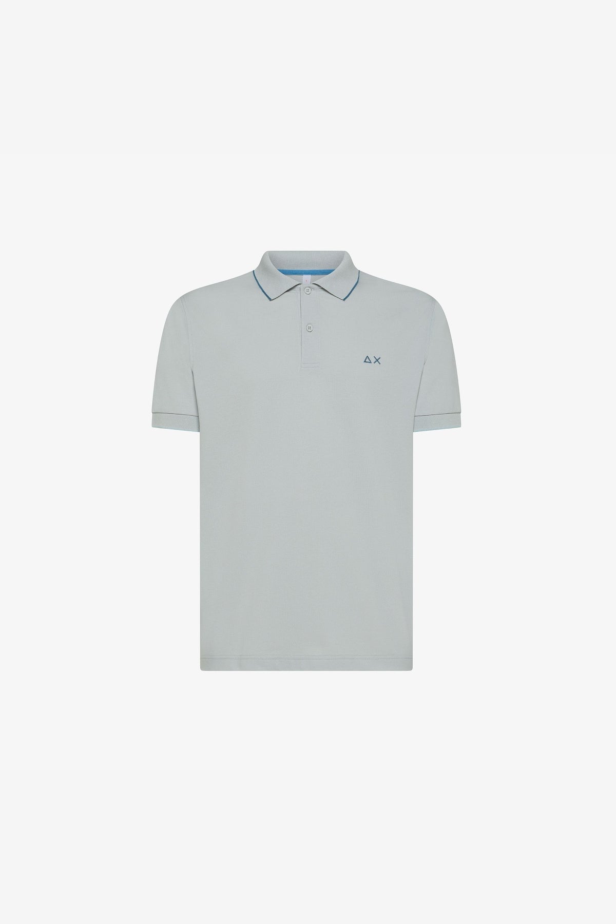 Sun 68 Polo Small Stripes Grigio Uomo - 1