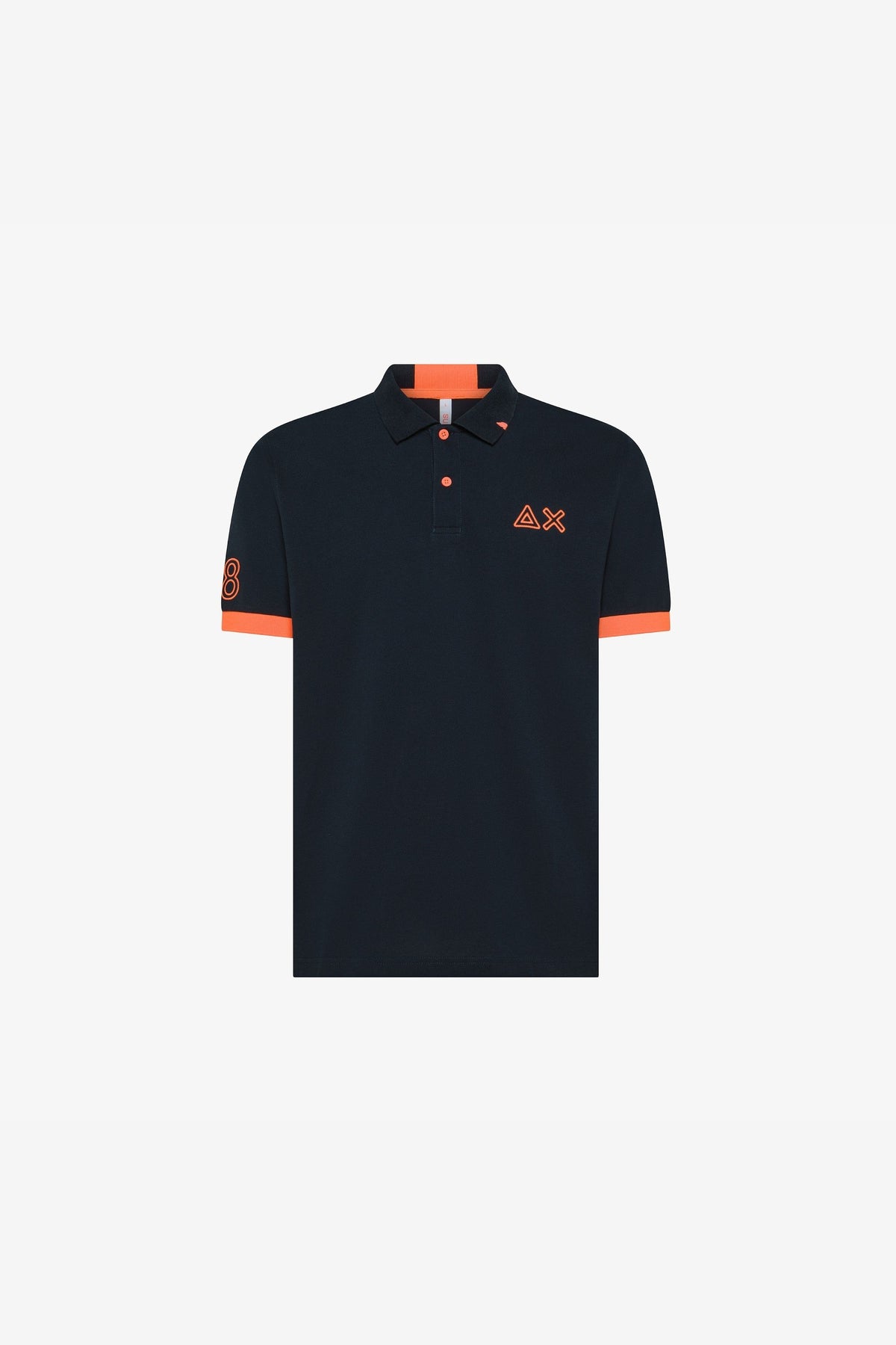 Sun 68 Polo Logo Fluo Blu Uomo - 1