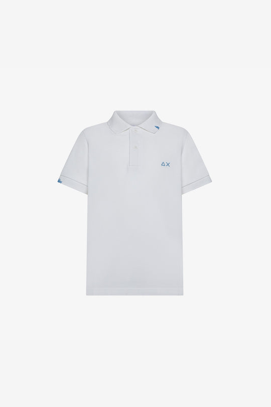 Sun 68 Polo Solid Vintage Bianco Bambino