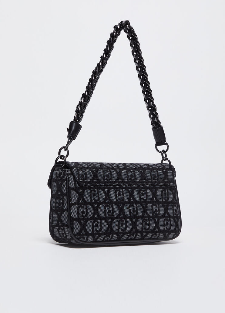 Liu Jo Crossbody M Patta Tessuto Nero Donna - 4